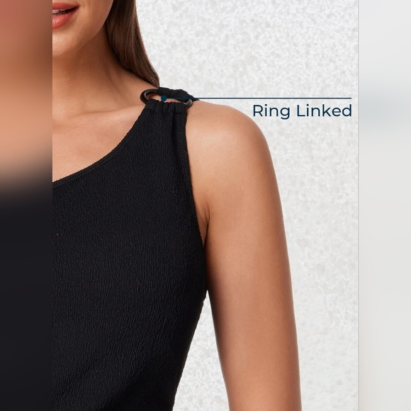 Summer Mae Maternity Swimsuit One Piece One Shoulder Ribbed Small - Picture 5 of 8